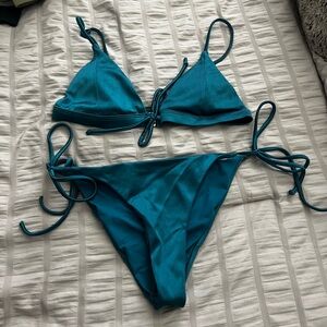 L Space teal bikini